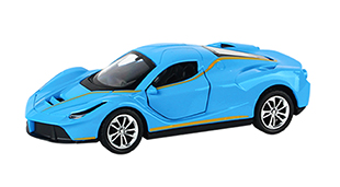 1:28 Pull back die-cast Lafa car model,3 doors open.