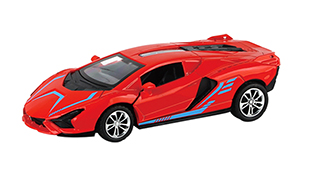 1:28 Pull back die-cast Lamborghini Poison car model,3 doors open.