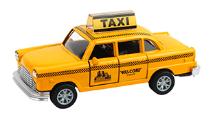 1:32 Pull back die-cast taxi car model,2 doors open