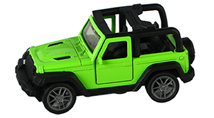 1:39Pull back die-cast Wrangler convertible car,2 doors open